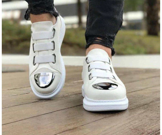 White Chekich Mirror Sneaker