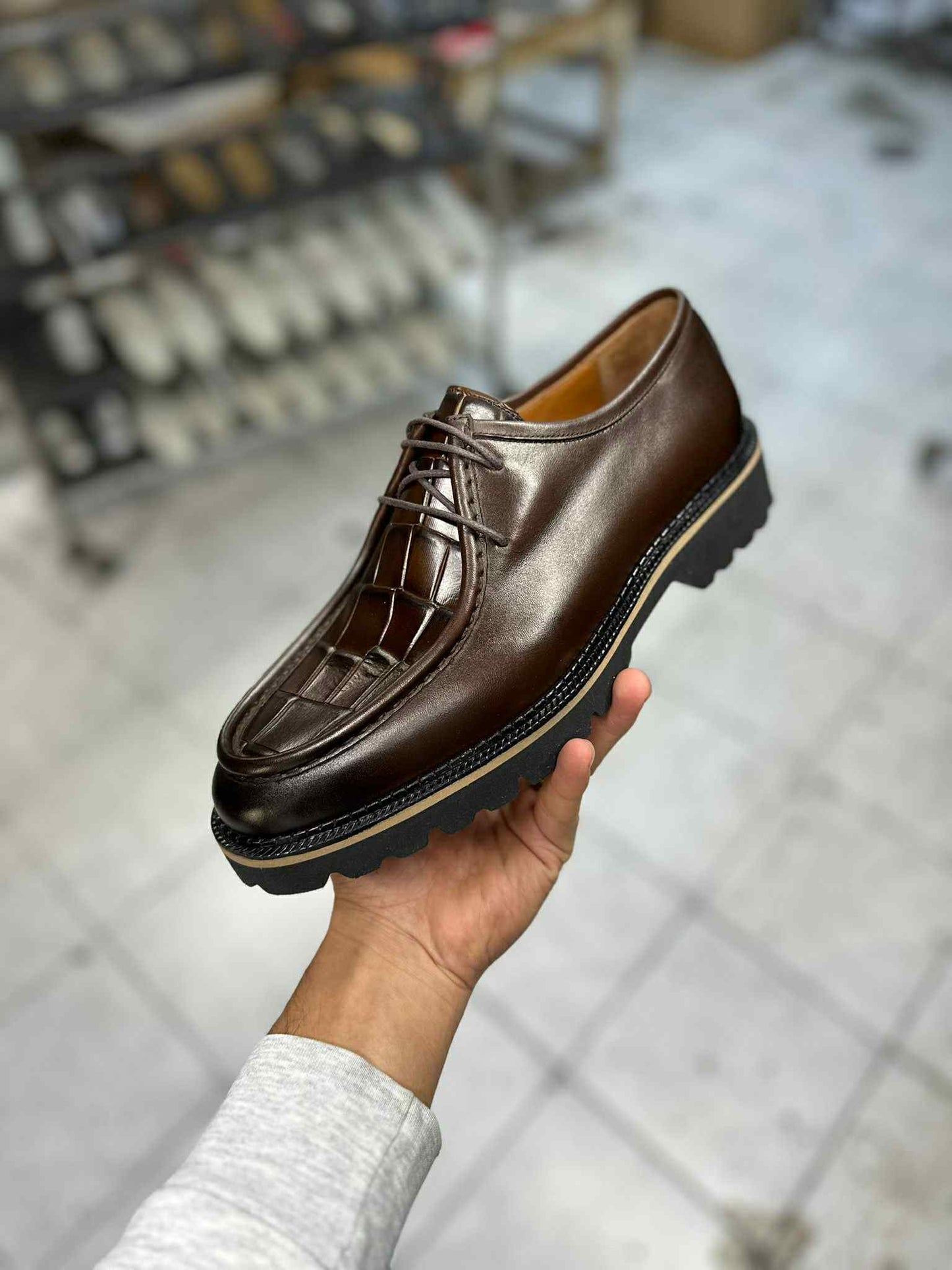 Sewe brown genuine leather