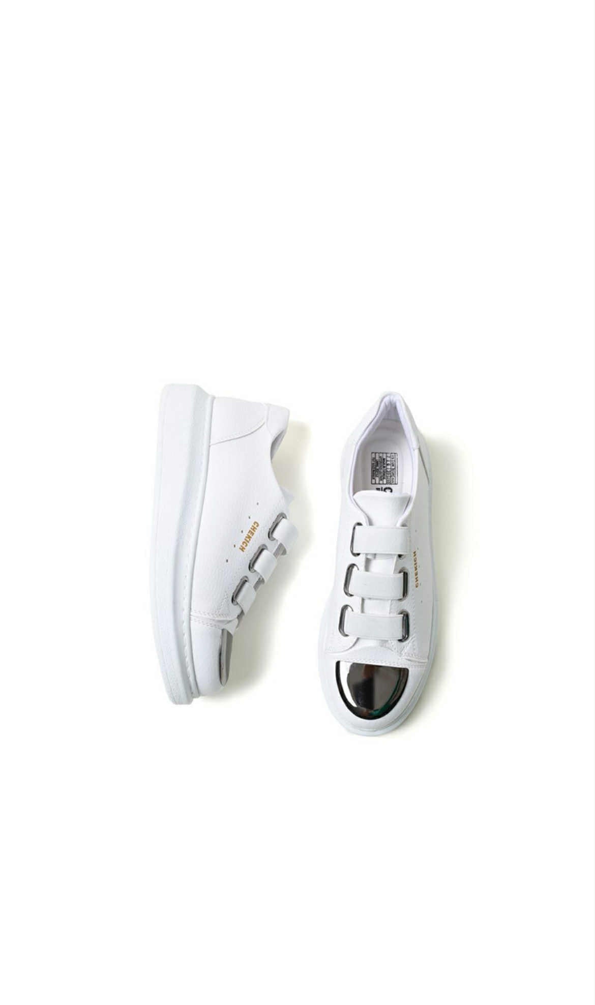 White Chekich Mirror Sneaker
