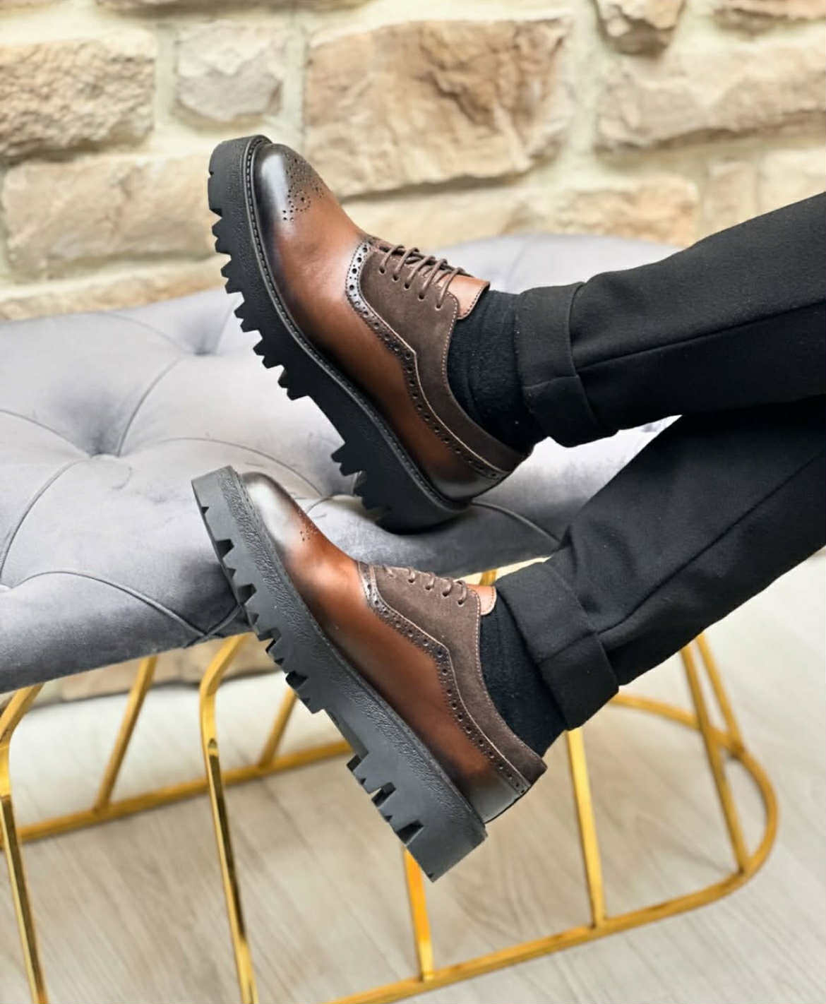 High Sole brown leather Classic