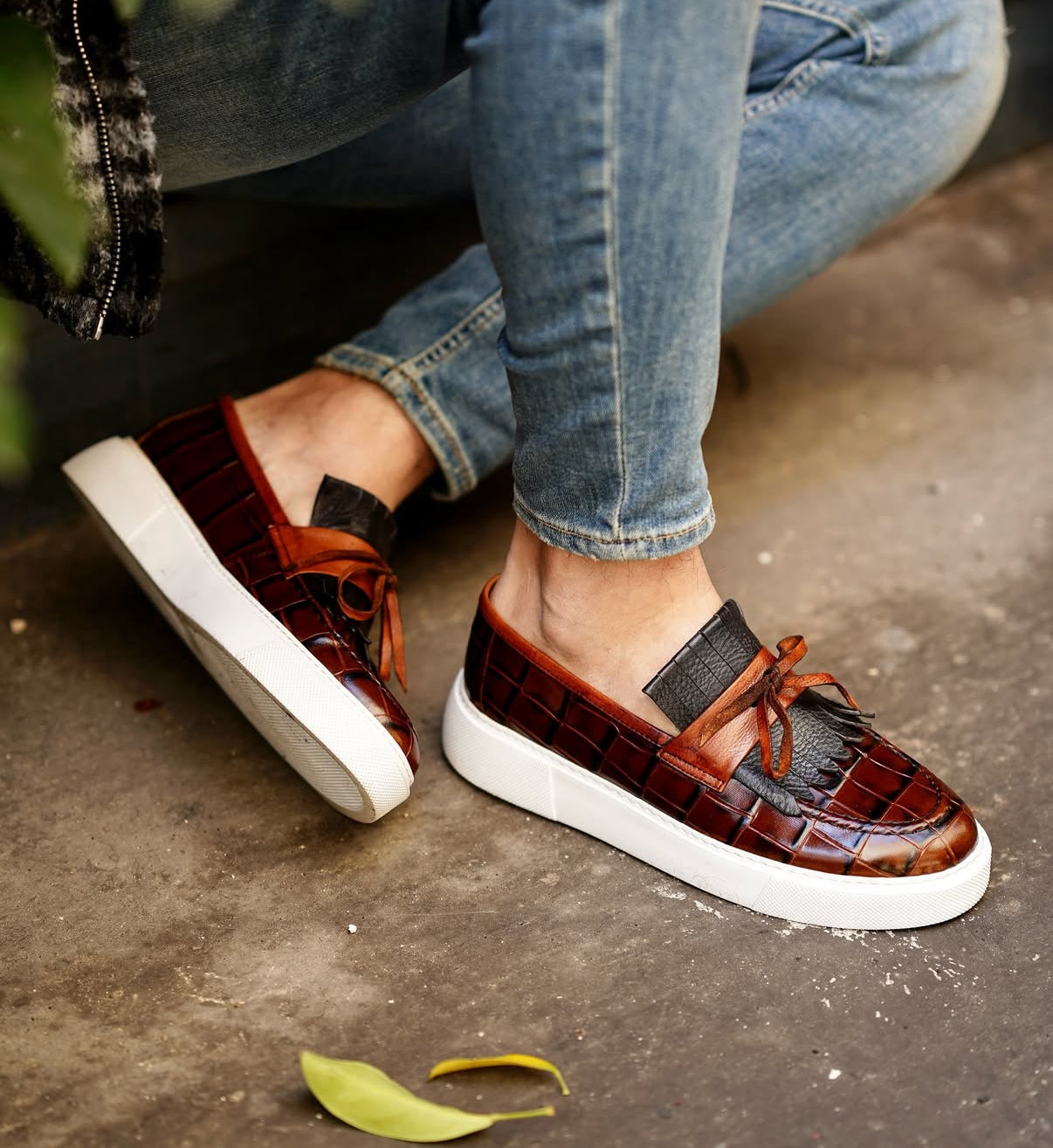 Oliver Taba brown loafer leather
