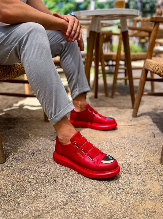 Red Chekich Mirror Sneaker