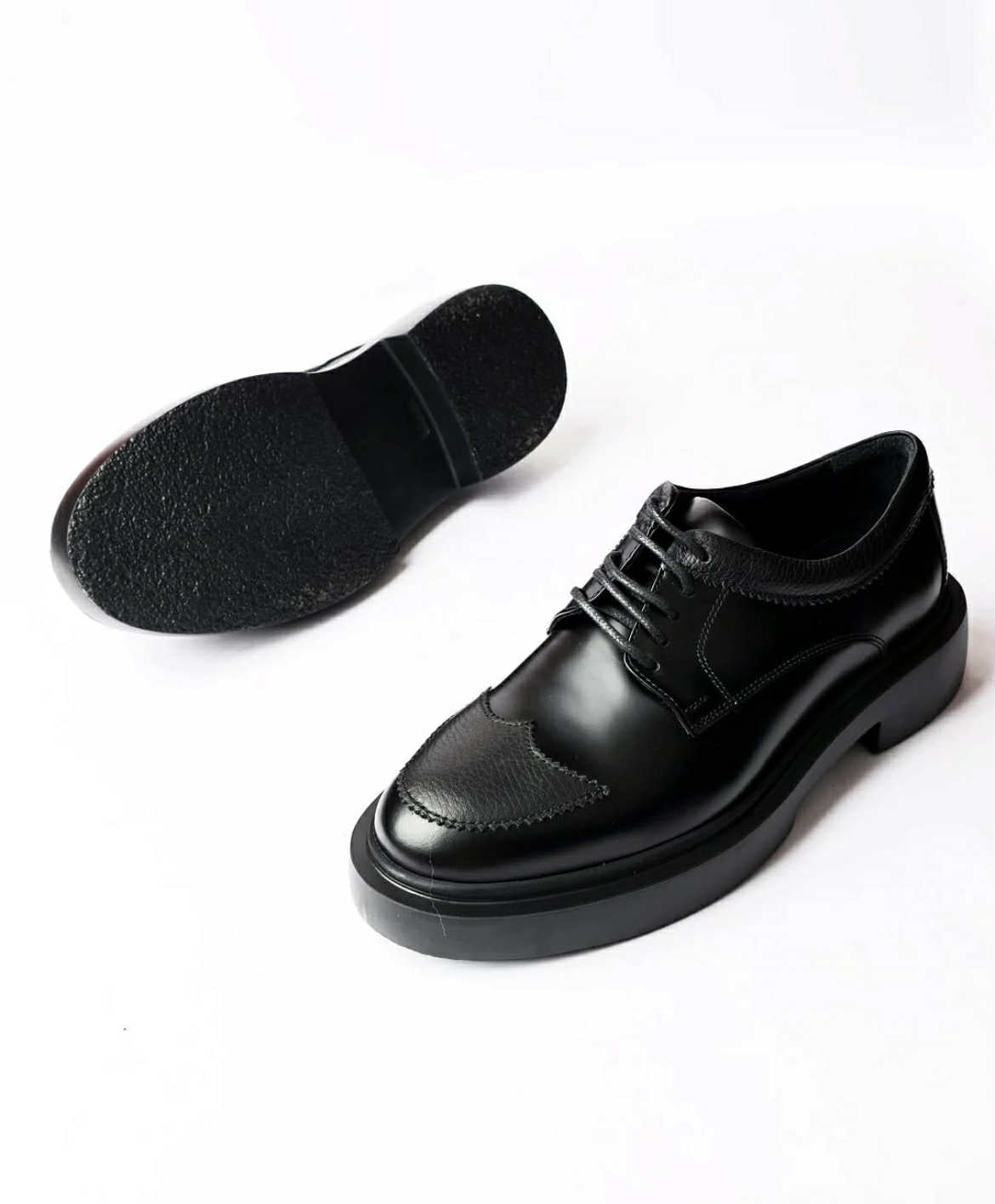 K fowa black genuine leather