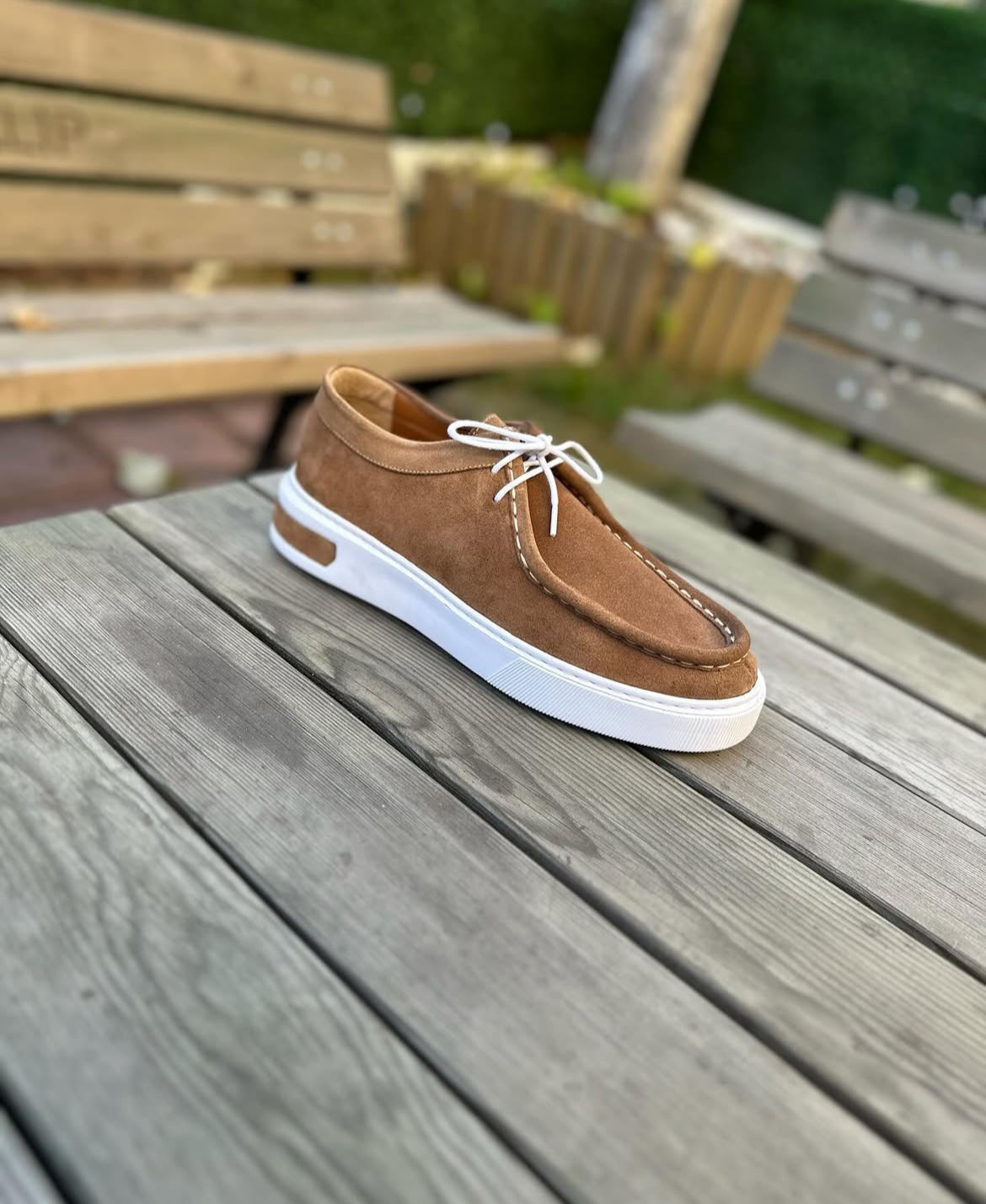 Brown suede Slip-on loafer