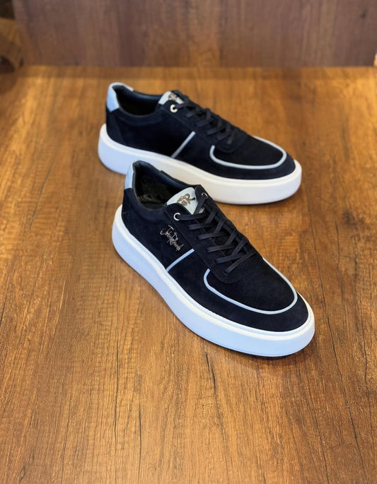 John Richardo Suede flat sole sneaker